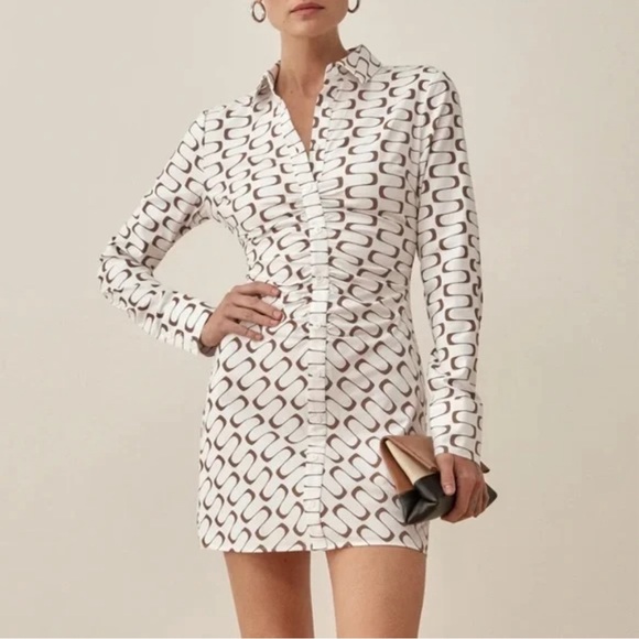 Reformation Dresses & Skirts - Reformation Vicki dress, size 0. Brown and white print